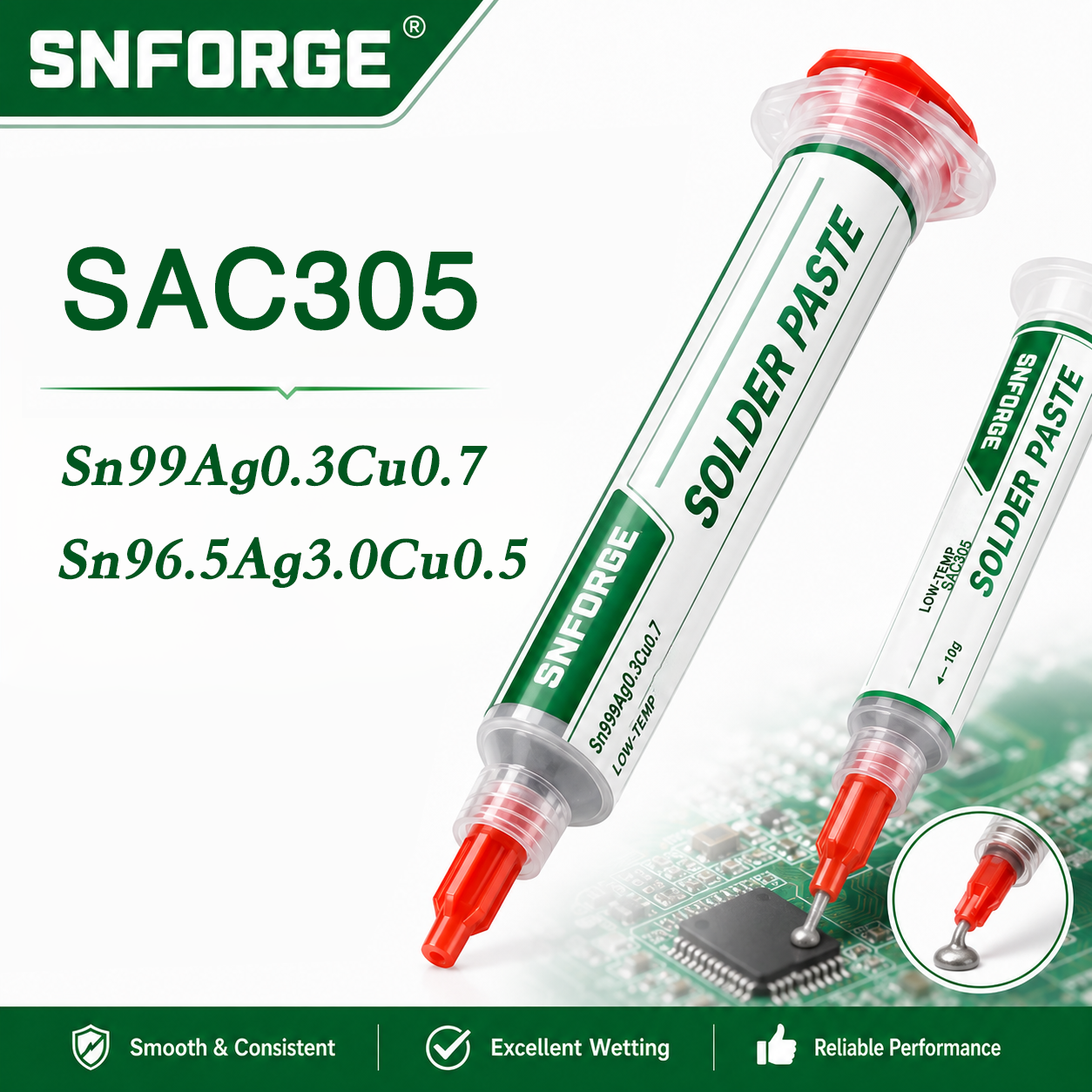 Electronics Repair School - SAC305 Solder Paste Welding Tin Sn99Ag0.3Cu0.7