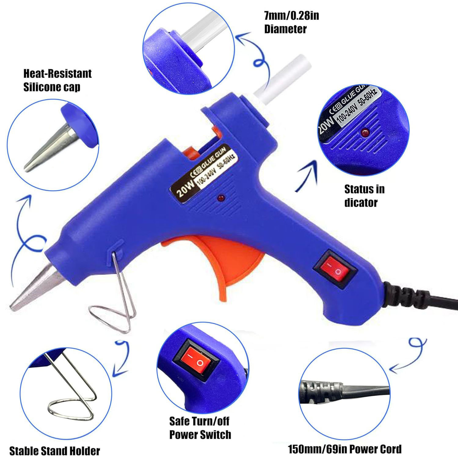 Hot Glue Gun Kit with 0-50Glue - Electronics Repair School ulasan dan harga