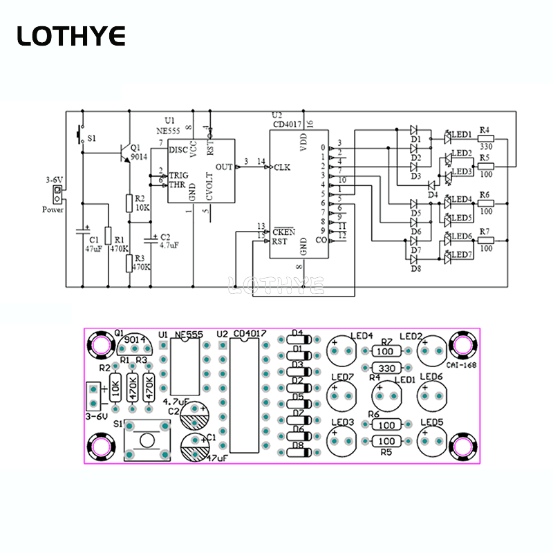 DIY Dice Production Kit Led We - Electronics Repair School ulasan dan harga