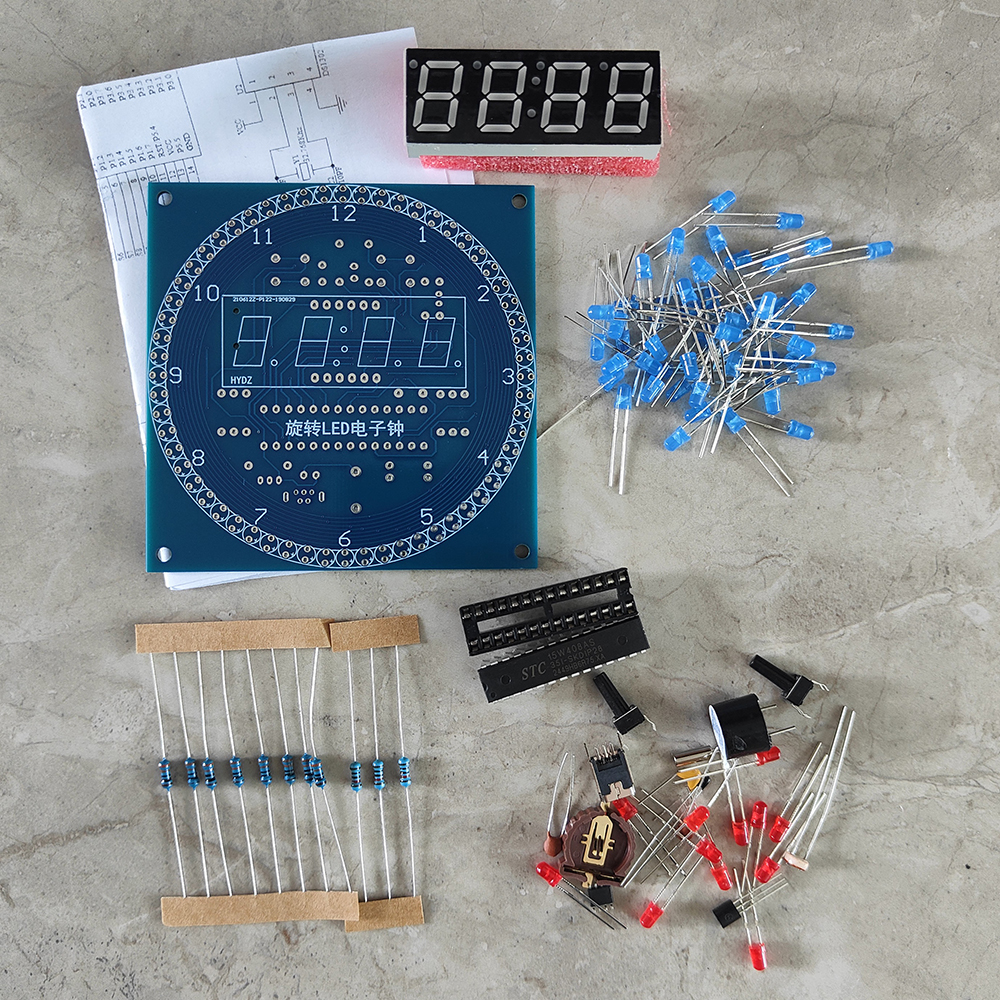 DIY Rotating LED Electronic Di - Electronics Repair School ulasan dan harga