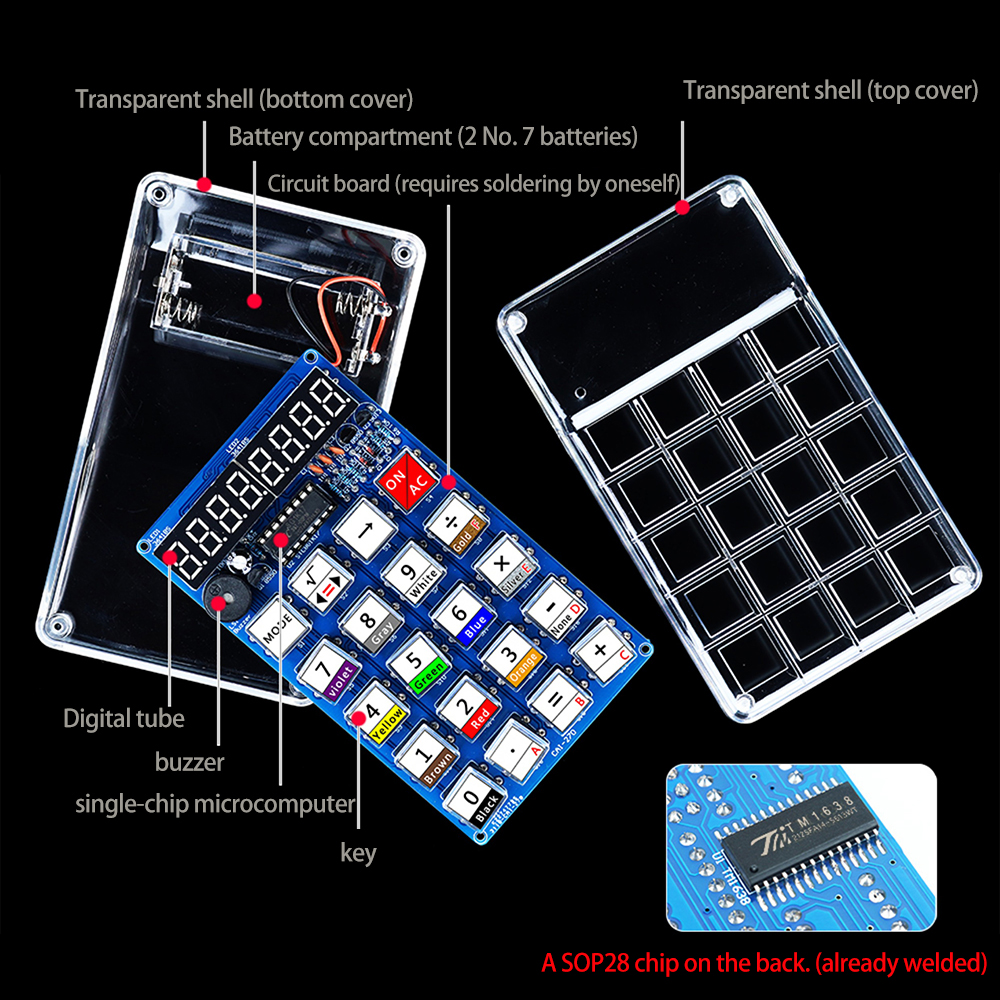 LED Digital Tube Calculator DI - Electronics Repair School ulasan dan harga